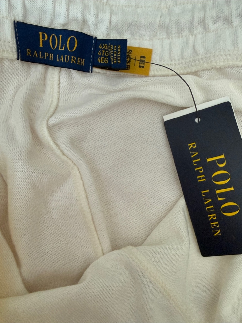 Polo by Ralph Lauren Cream Bear Embroidered Knit Shorts - Picture 4 of 6
